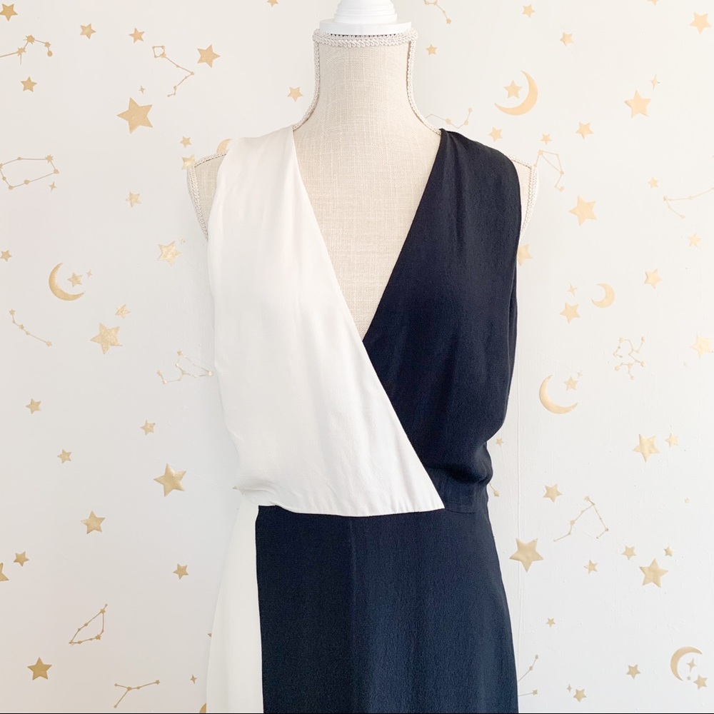 NWT Equipment Galane Midi Colorblock Wrap Dress